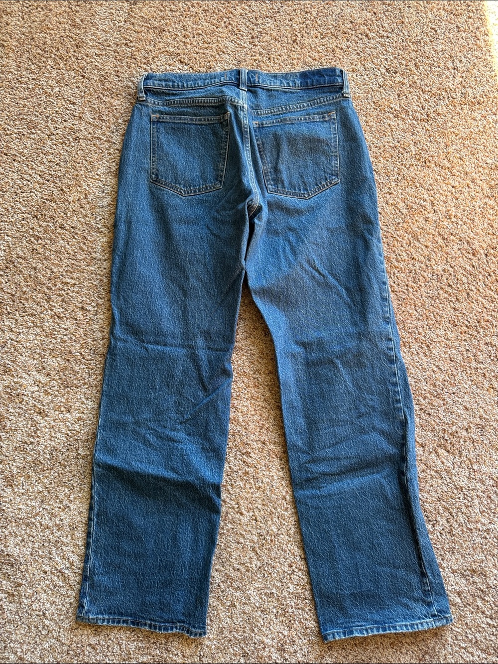 Abercrombie & Fitch Dark Blue Straight-Leg Jeans, 26 regular - Picture 2 of 3
